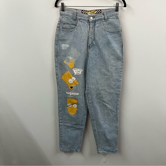 Vintage Stickshift Jou Jou Bart Simpson Jeans - Picture 2 of 13